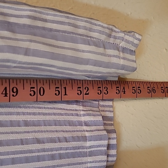 V BY VIOLET WEEKEND Women's Blue/White Striped Jumpsuit - Size 12 - Picture 13 of 15